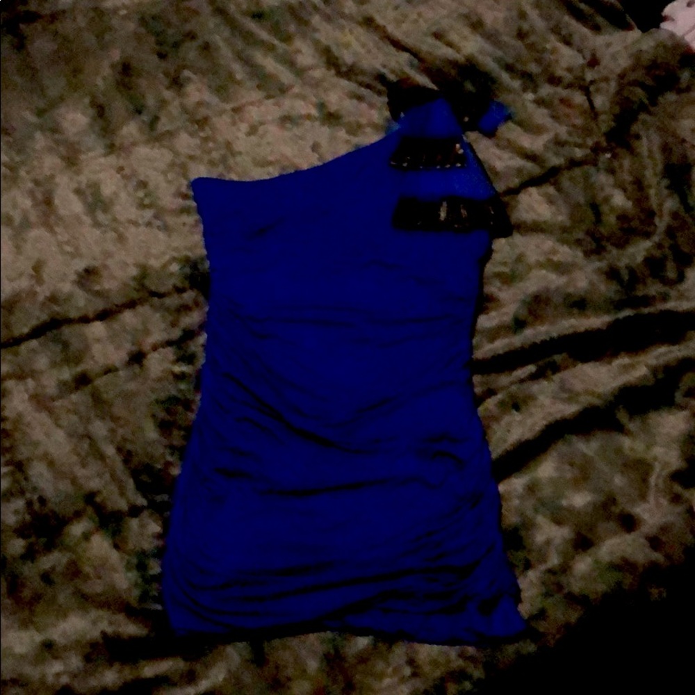 Royal blue short dress